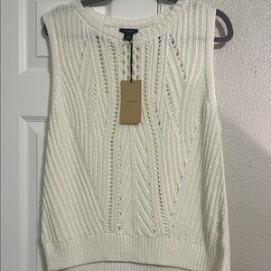 Halogen Ivory Knit Tank Top